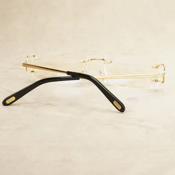 Bez Obrouček Optické Rámy Obdélník Carter Brýle Rám Značky Návrhář Jasné Brýle Oválné Průhledné Brýle Rám