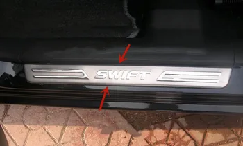 Pro Suzuki Swift 2005-2016 Vysoce kvalitní nerezové oceli auto práh stráž deska proti poškrábání ochrany, auto příslušenství