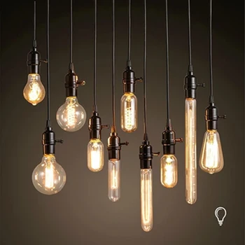 Retro LED E27 E14 Edison Žárovka Lampa 220V Wolframu Žárovky Starožitný DIY Teplá Bílá