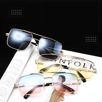 Nové Velké Náměstí Sluneční Brýle, Ženy, Muži, Luxusní Značky Návrhář Rám Transparentní Gradient Sluneční Brýle Ženské Oculos De Sol Feminino