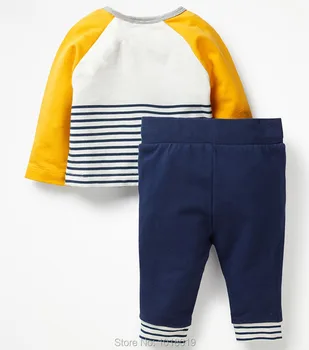 Česaná Bavlna Dlouhý Rukáv t-košile, Kalhoty 2ks Dětí Vyhovuje Bebe Děti Kvalitní Zbrusu Nový 2020 novorozené Chlapce Oblečení Sady Oblečení