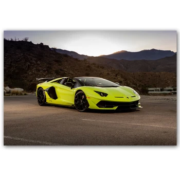 2020 Lamborghini Aventador Roadster Umění Plakát Wall Art Wall Obraz Plátno Malby Domácí Výzdoba 30X45cm 40X60cm 50X75cm