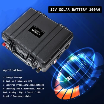 12V100AHLiFePO4 lithium baterie venkovní camping RV Loď stroj solární osvětlení with110V220V300Winterface Solární Regulátor