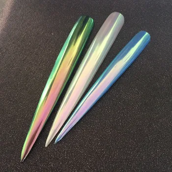 0,5 g Aurora Neonový Pigment, Jemnější Prášek Hladké Kartáč Chameleon Mořská panna Prášek Zrcadlo Unicorn Chrome Nehty Rainbow Dust Nail Art DIY
