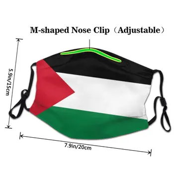 Palestina Vlajka Opakovaně Obličejová Maska Anti Mlha Prachu Ochranný Kryt Respirátor
