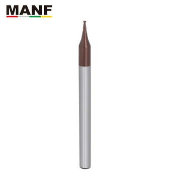 MANF HRC55 2Flute 0.2 0.4 0.6 0.9 Malý Průměr Tungsten Carbide End Mill Frézy Solid Carbide Endmills CNC Obrábění