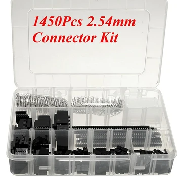 1450 Ks Konektor Kit 2,54 mm PCB Pin Záhlaví Box Balení Pro Arduino Dupont Elektrický Elektronika Akcie
