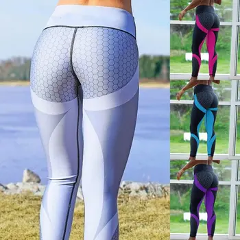 Sexy Mesh Tištěné Legíny fitness Pro Ženy, Sportovní oblečení Cvičení Legíny mujer Elastické Slim Kalhoty push up Dropshipping