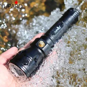 Yupard XM-L2 T6 LED Podvodní světlo, Vodotěsné potápěč potápění Svítilna 100m LED Svítilna 18650 baterie vysoké světlé plavání lanterna