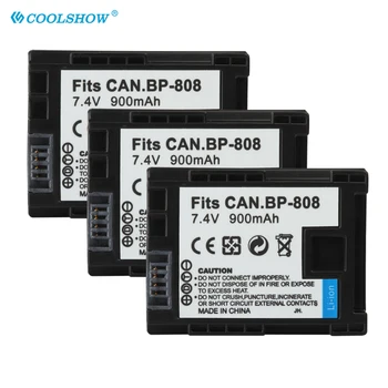Baterie fotoaparátu BP-808 BP-809 BP-819 BP-827 BP808 BP 808 809 pro Canon FS300 FS100 XA10 VIXIA HG20 HF21 HF HF S11 S10 HF11 900mAh
