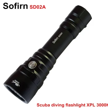 Sofirn SD02A Profesionální Potápění Baterka 18650 Výkonné Potápěčské Světlo Cree XPL 3000K LED Svítilna Podvodní Pochodeň Reflektor
