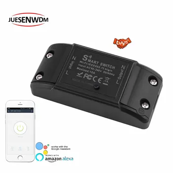 10A 2KW 1-way svítilna led Základní Wi-fi Smart Switch Bezdrátové Domácí Automatizace pro hlasové ovládání, časovač, spínač