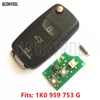 QCONTROL Auto Dálkové Klíč DIY pro VW/VOLKSWAGEN CADDY/EOS/GOLF/JETTA/SIROCCO/TIGUAN/TOURAN 1K0959753G/5FA009263-10
